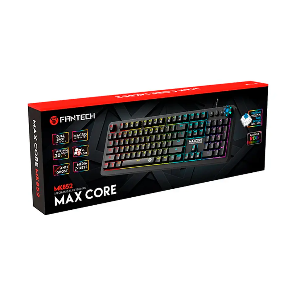 Teclado Gamer Mecánico Max Core MK852 Black, full antighost 5