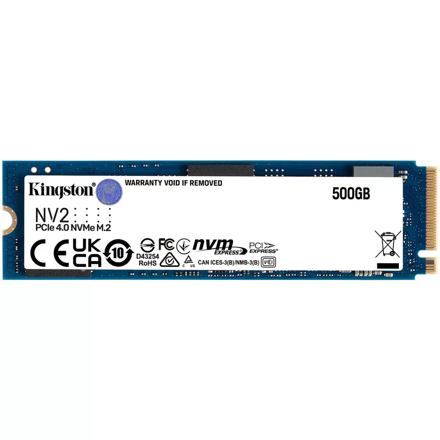 Disco de Estado Sólido Kingston NV2, 500GB NVMe, PCIe 4.0, Lectura 3500 MB/s 1