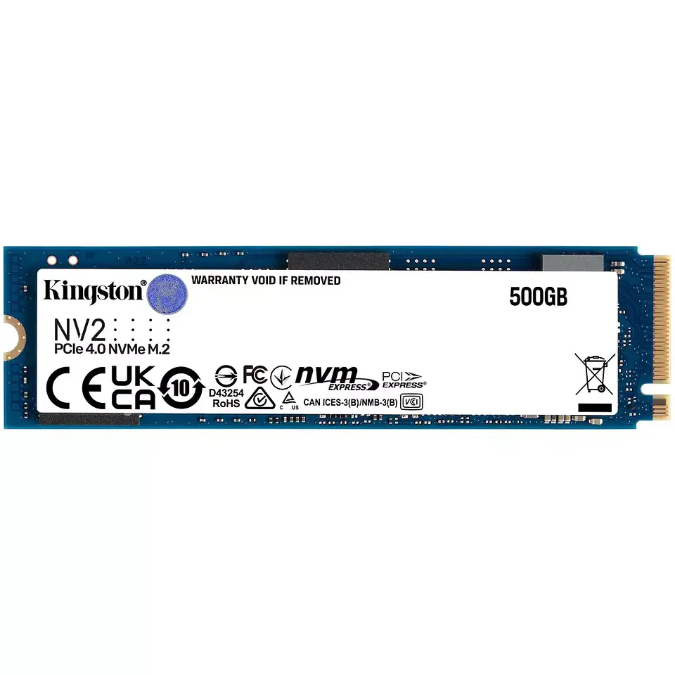 Disco de Estado Sólido Kingston NV2, 500GB NVMe, PCIe 4.0, Lectura 3500 MB/s 1