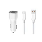 Enchufe Cargador Vidvie para auto, doble entrada USB + Cable Tipo C - Miniatura 1