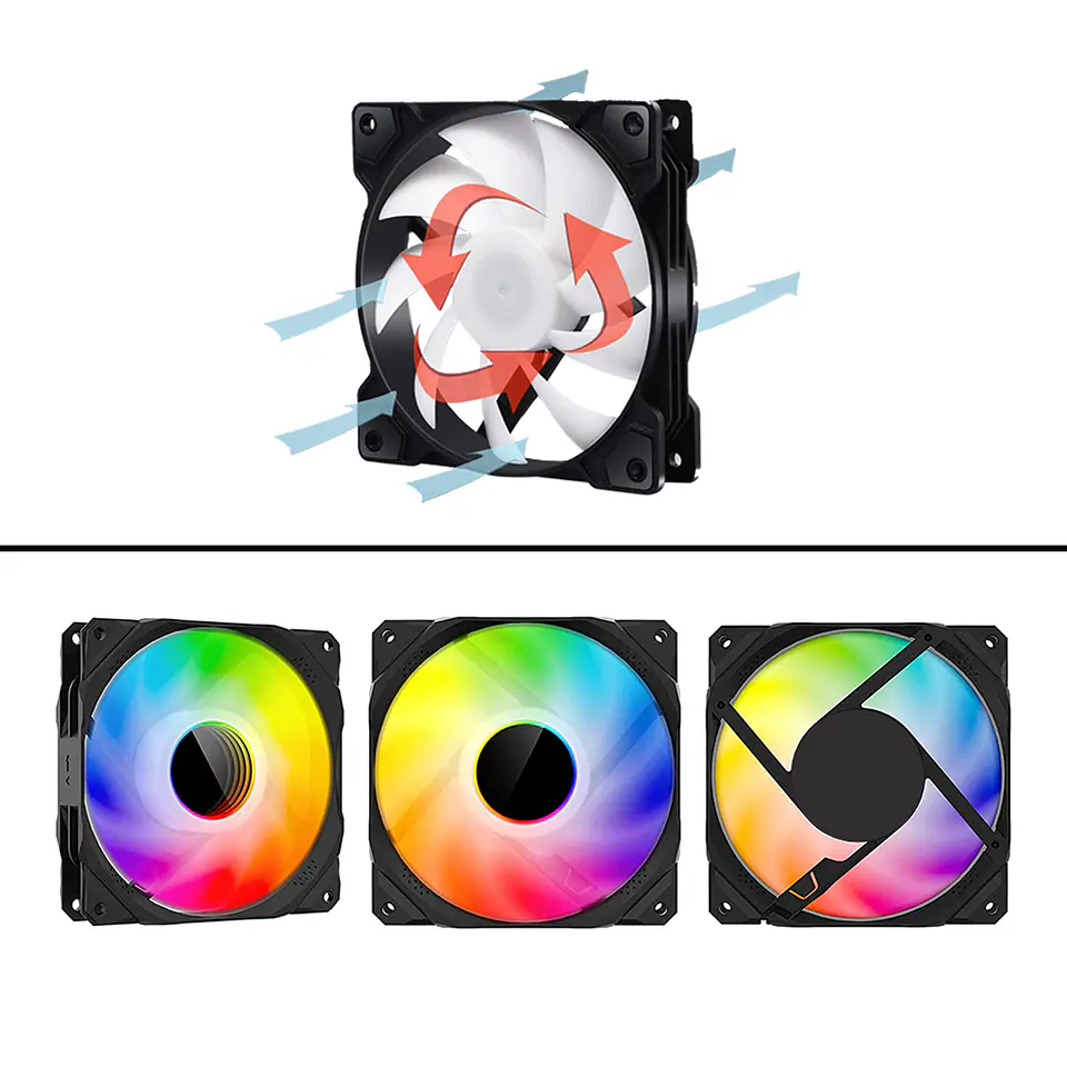 Kit 3 Cooler Fan ARGB Hype Legend M3 + Control de luces 5