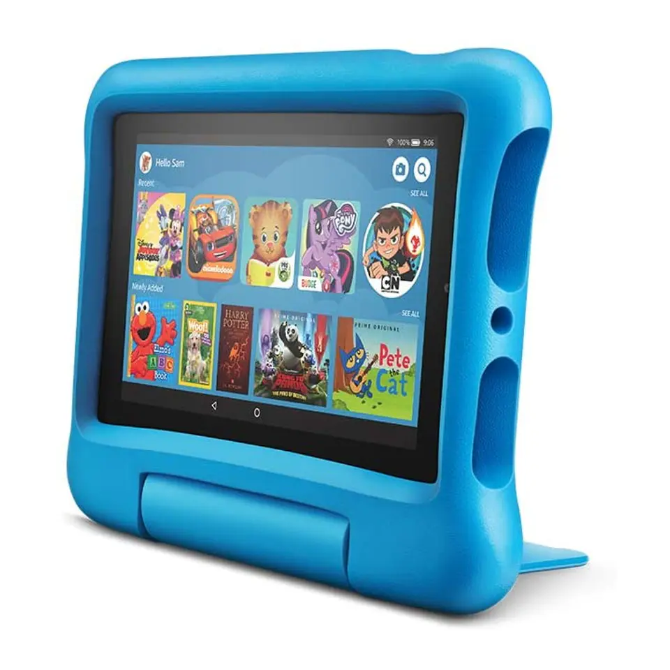 Tablet Fire 7 Kids, pantalla de 7 pulgadas, 16 GB con funda protectora azul 1