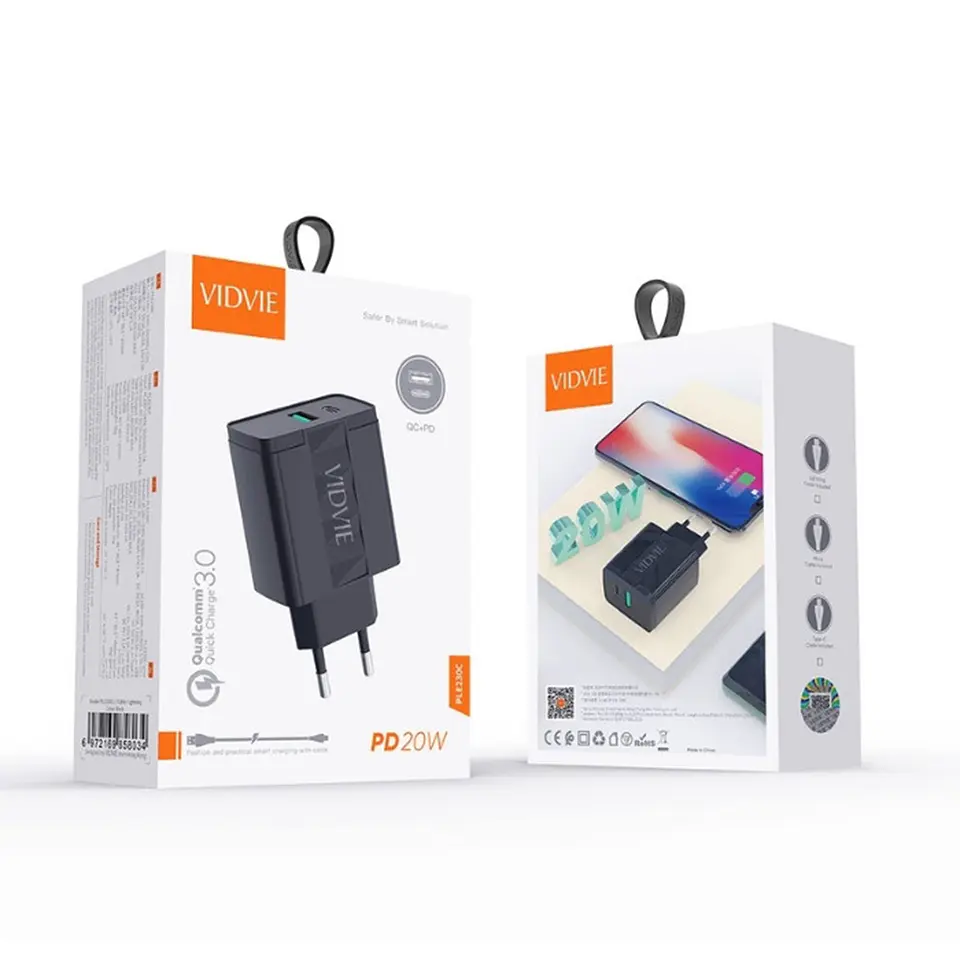Adaptador 20W Carga Rápida USB - Tipo C, Qualcomm 3.0 + Cable Lightning 4