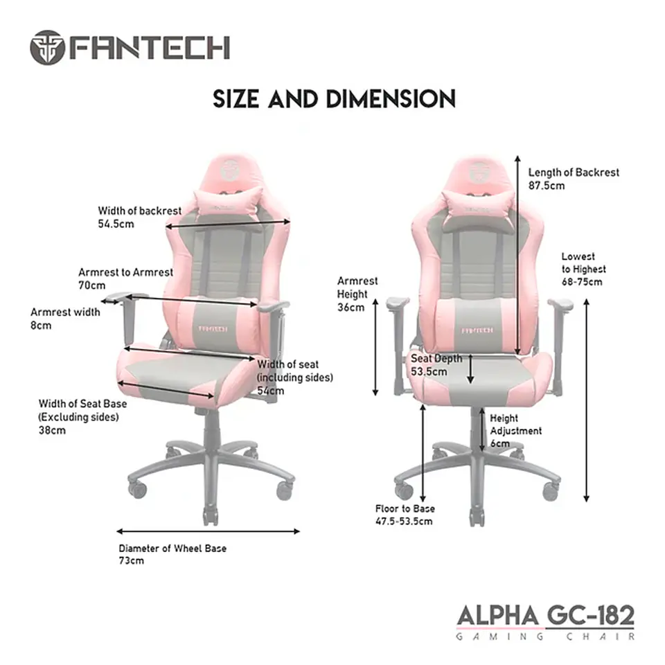 Silla de Escritorio Gamer Fantech GC182 Sakura Edition 7