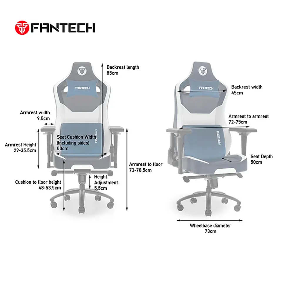 Silla de Escritorio Fantech Alpha Tank Series GC283 Orange 8