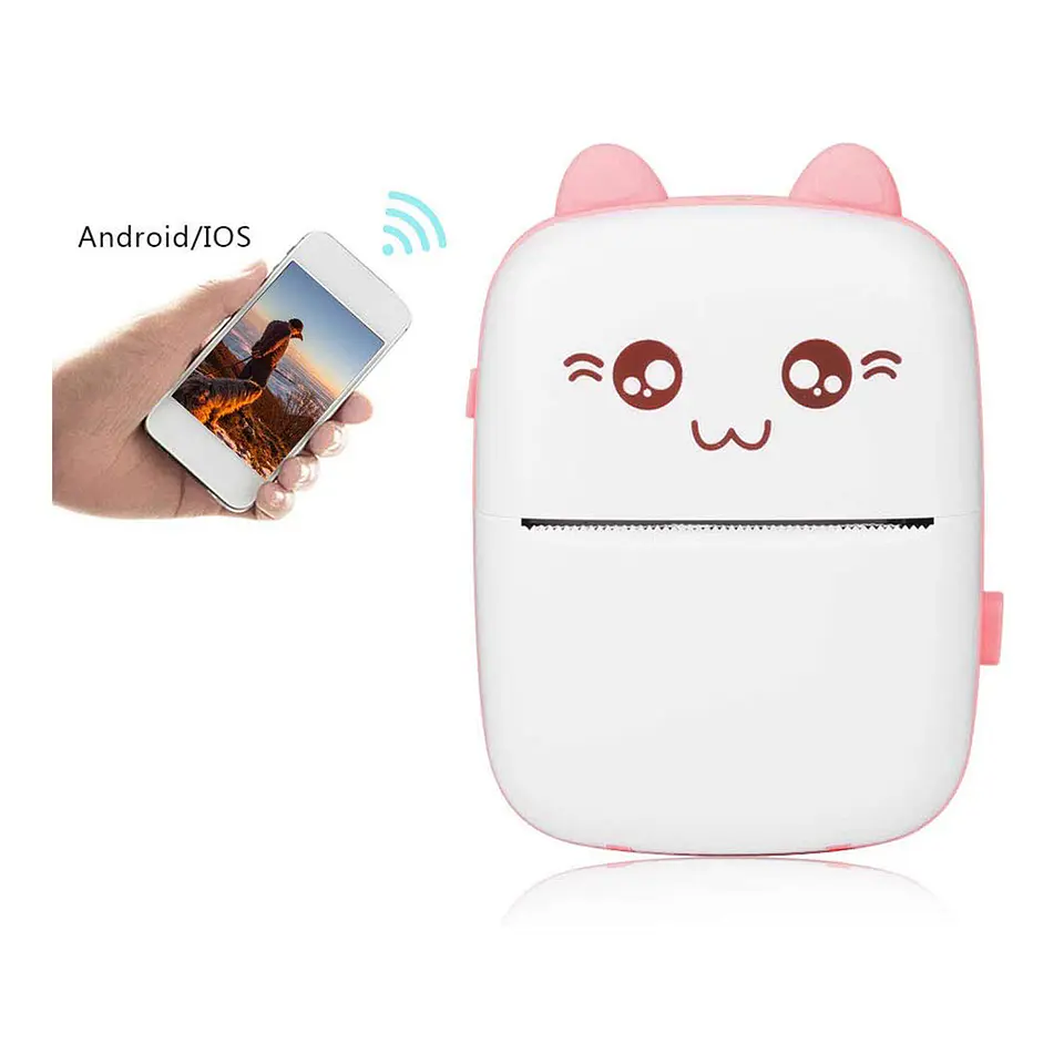 Mini Impresora Térmica Portátil, Bluetooth (Android, iOS) - Pink 2