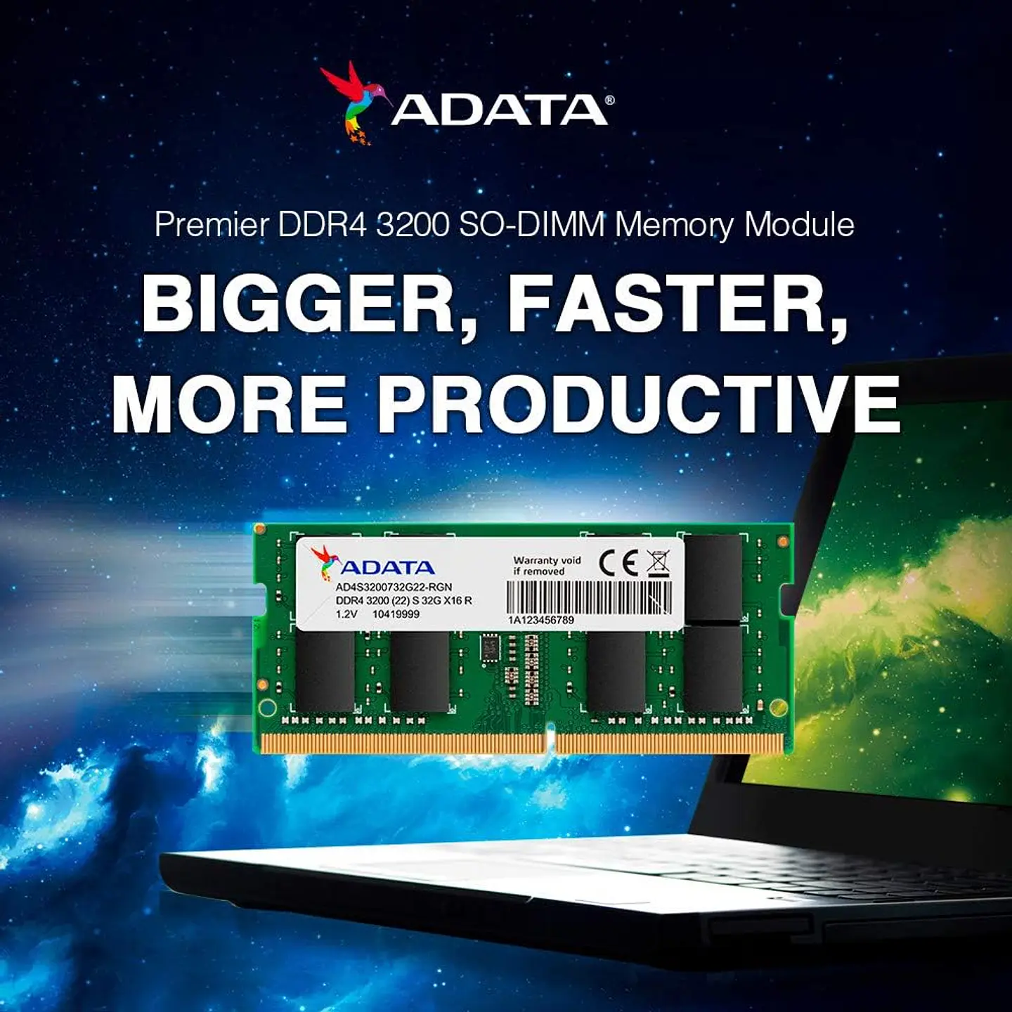 Memoria RAM ADATA de 16GB DDR4, 3200Mhz, SODIMM para Notebook 3