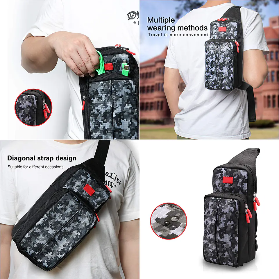 Bolso de hombro Iplay para Nintendo Switch - Camuflado 5