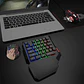 Teclado de una mano Gamer G280, 35 teclas de membrana, Retroiluminado - Miniatura 3