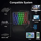 Teclado de una mano Gamer G280, 35 teclas de membrana, Retroiluminado - Miniatura 6