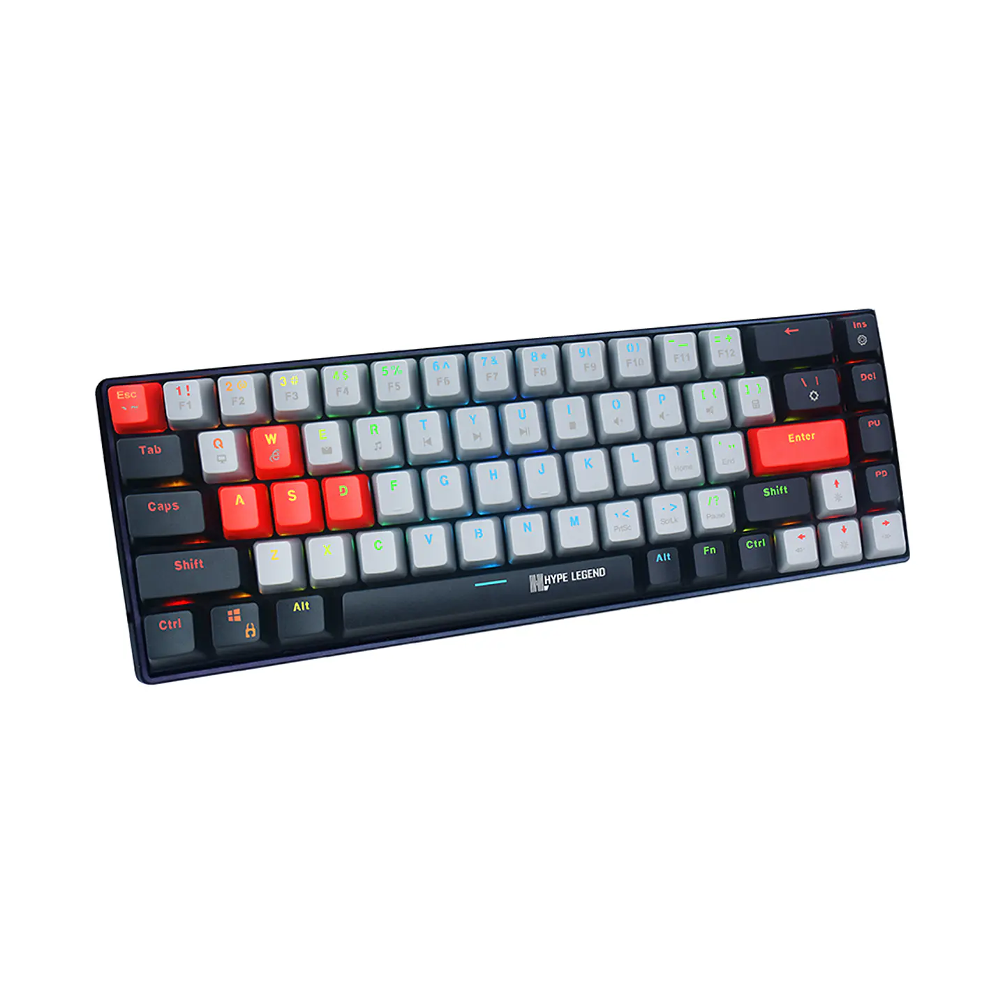 Teclado Mecánico 65% Hype Legend Rebel UP, Red Switch (RGB) 2
