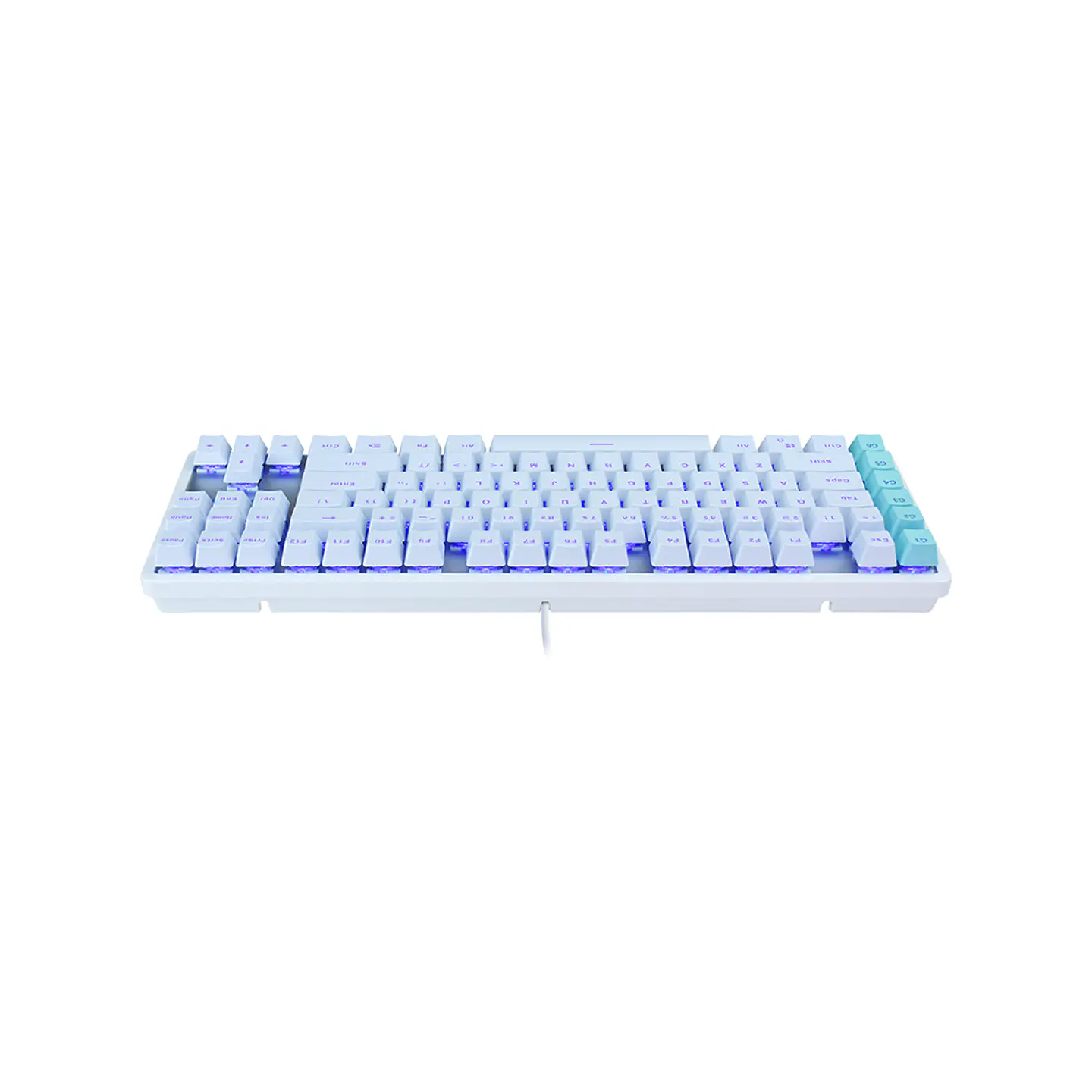 Teclado Mecánico TKL, Hype Legend White Rebel L - Brown Switch 6