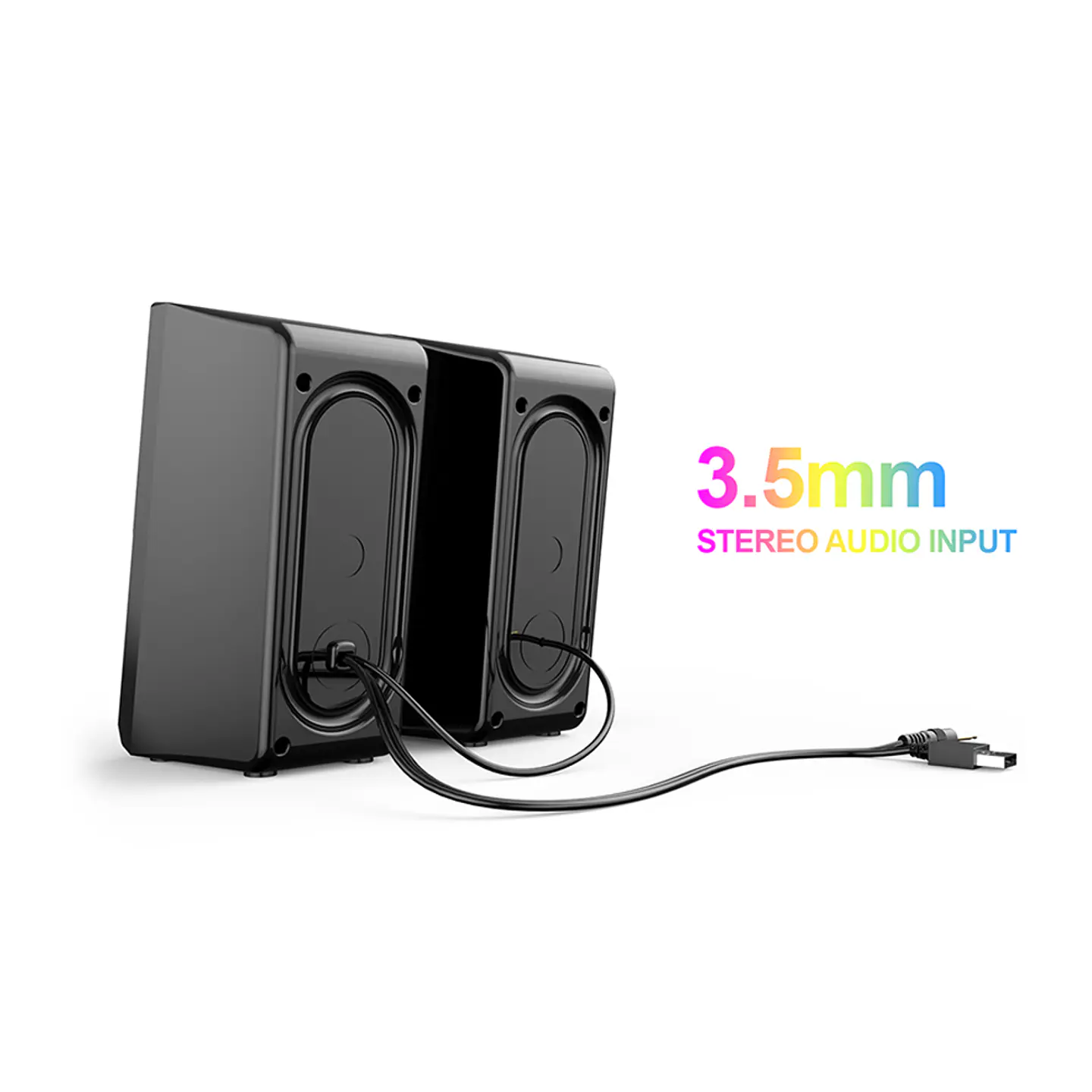 Parlantes Stereo Gamer Gamenote SK202 RGB Jack 3.5mm 3