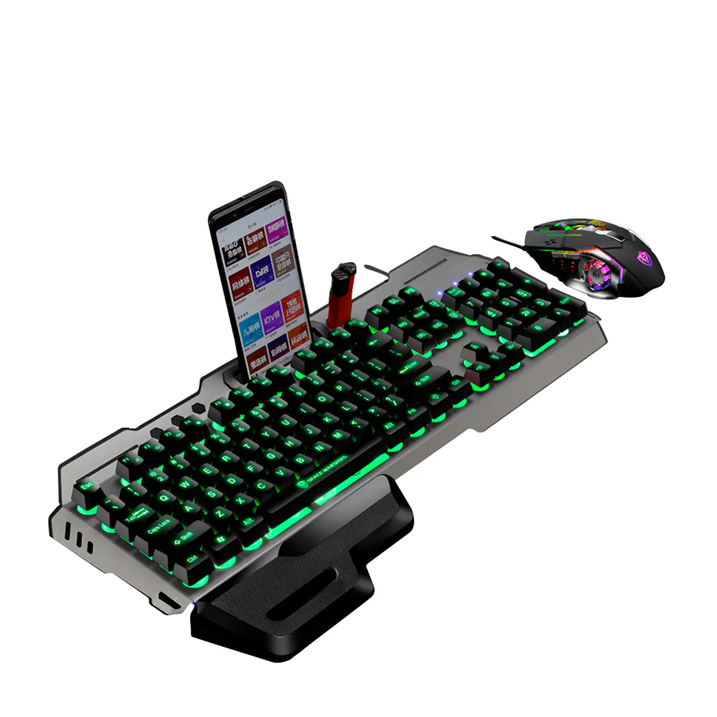 Teclado Gamer Space Warships GK70 metálico y retroiluminado 3