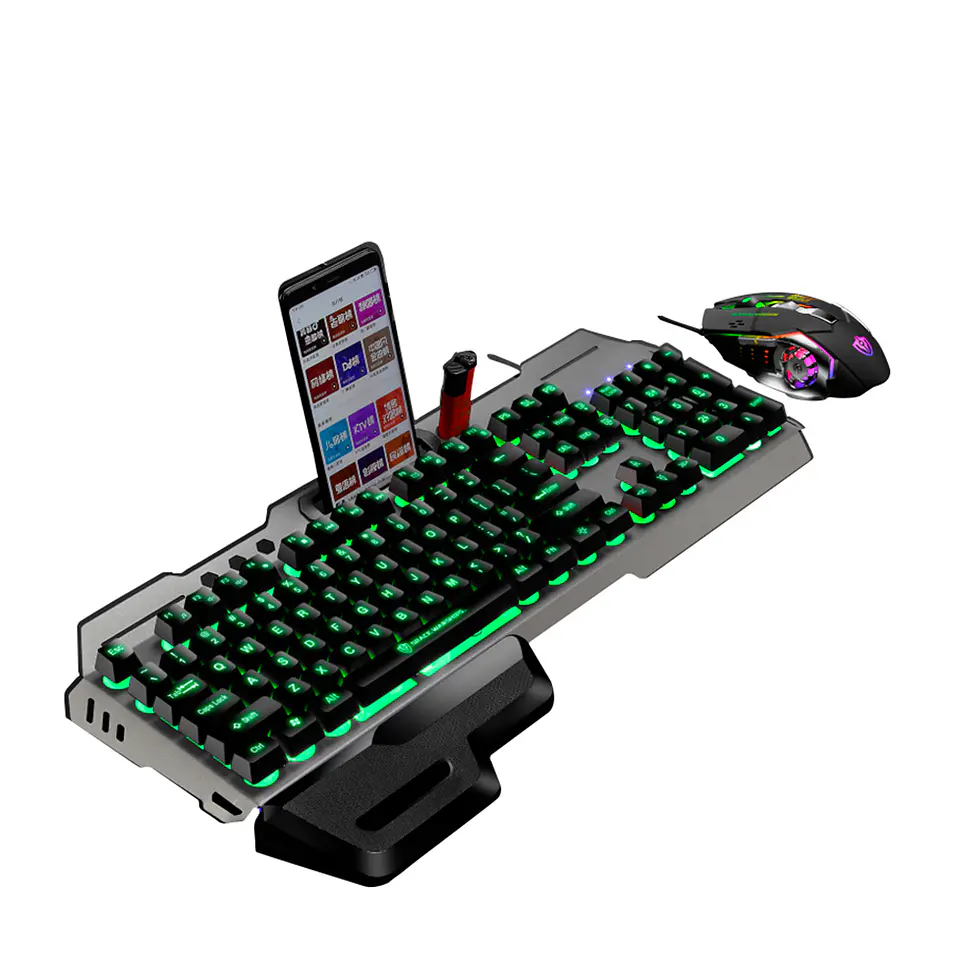 Teclado Gamer Space Warships GK70 metálico y retroiluminado 3