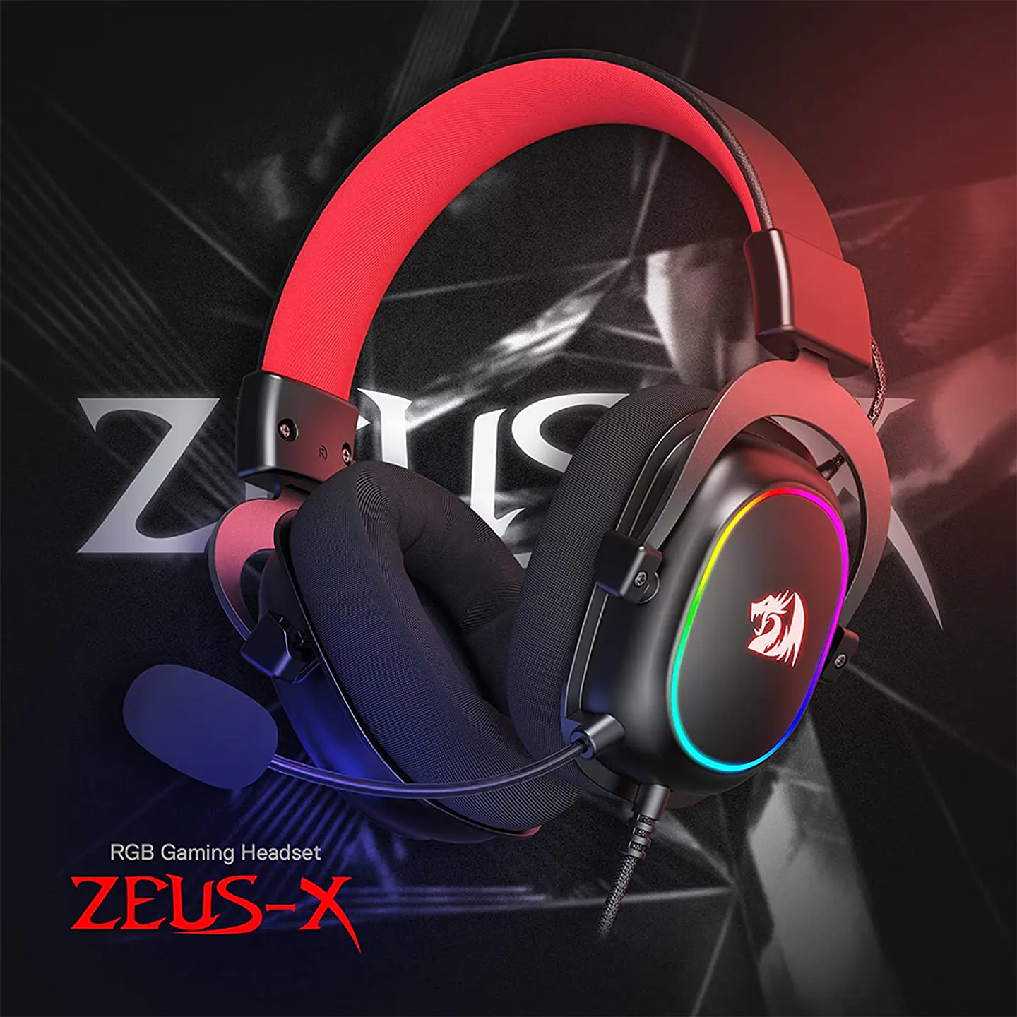 Audífonos Gamer Redragon Zeus-X, H510-RGB, Sonido 7.1 2