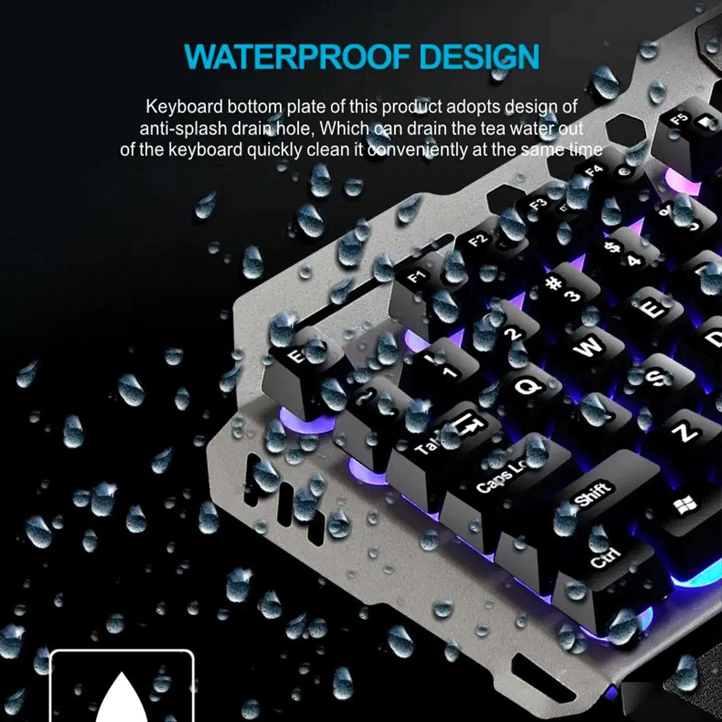 Teclado Gamer Space Warships GK70 metálico y retroiluminado 6