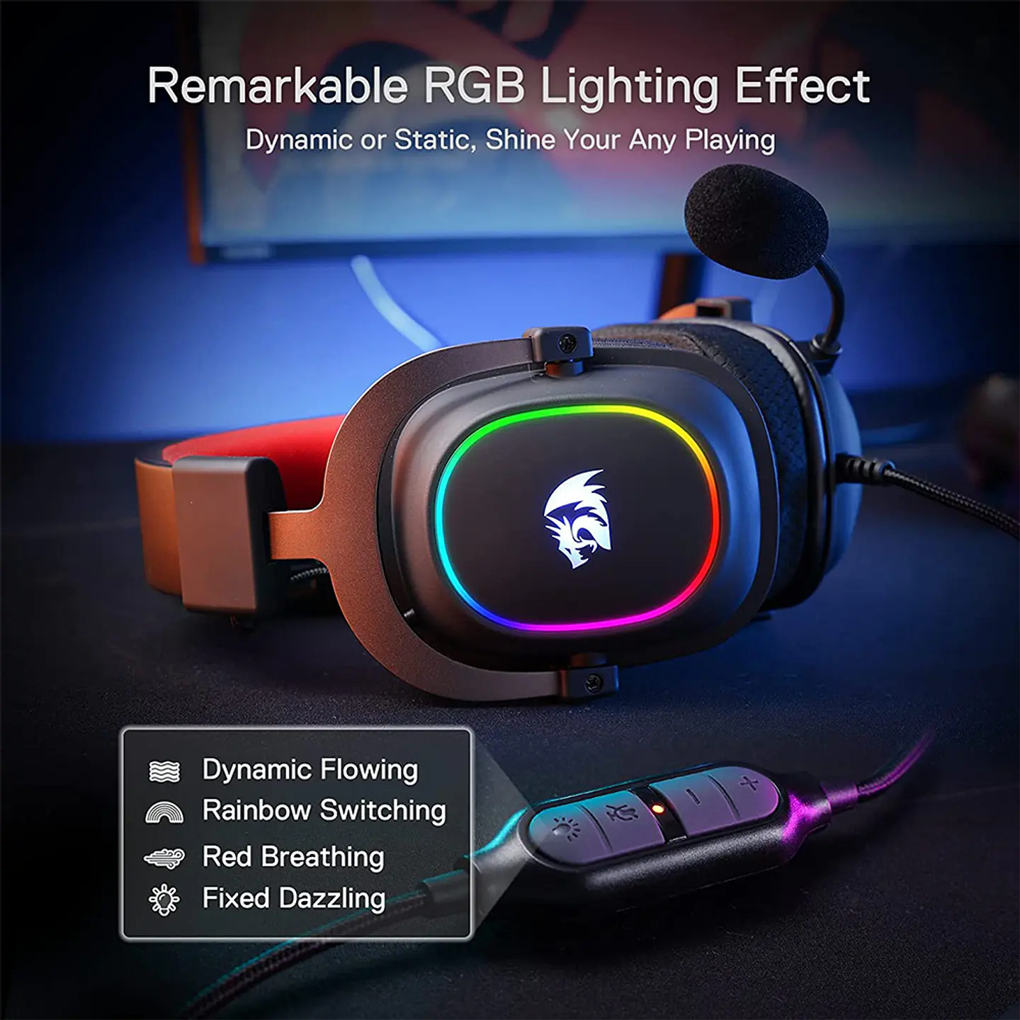 Audífonos Gamer Redragon Zeus-X, H510-RGB, Sonido 7.1 3