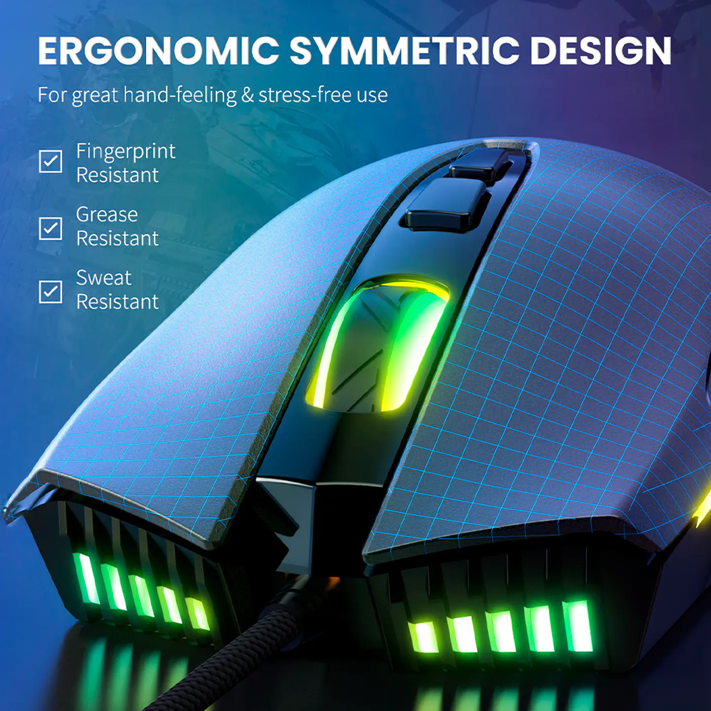 Mouse Gamer Fancy Tech G901, 7 Botones, 6.400 dpi, RGB 5