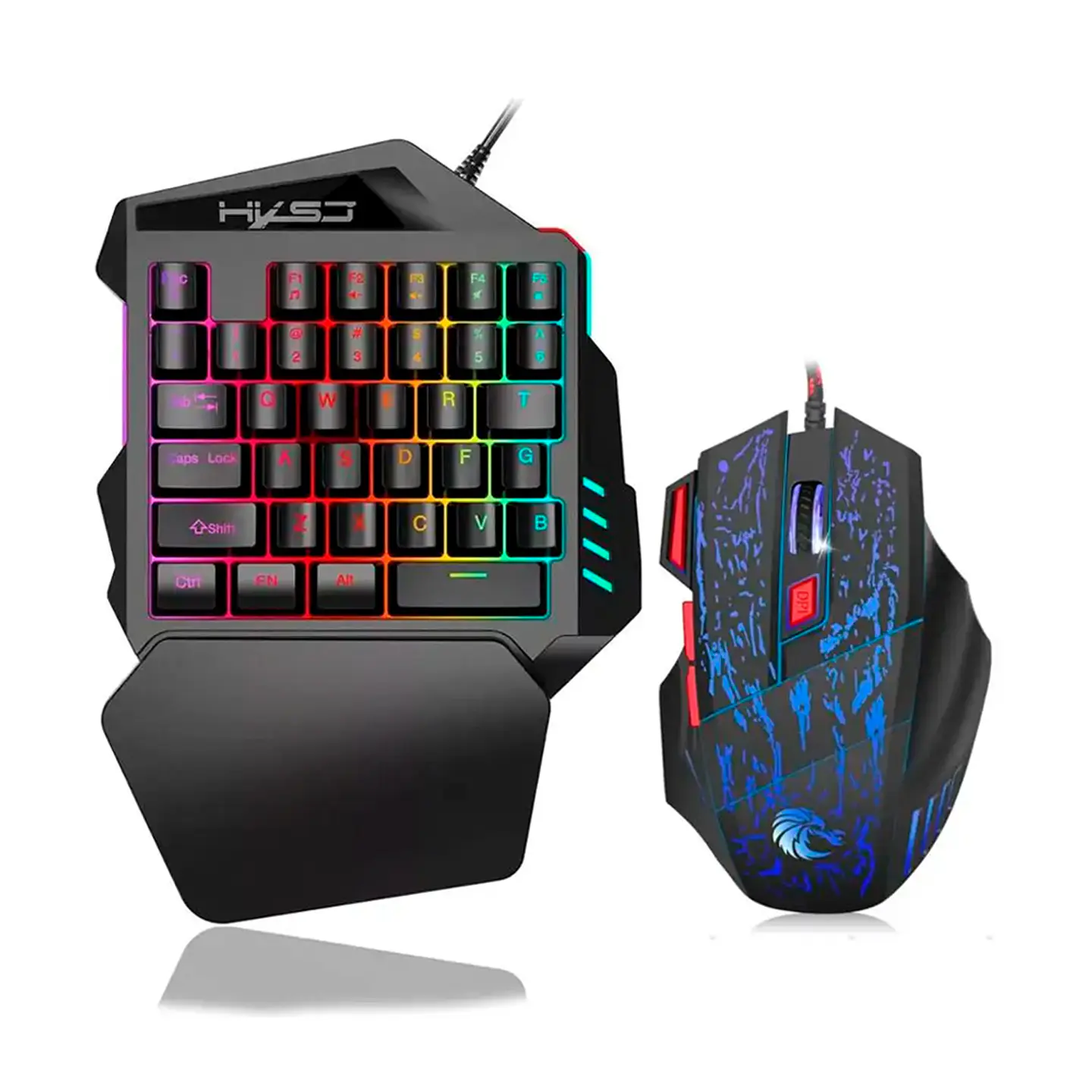 Kit Teclado Una Mano Mouse Gamer para Celular, Tablet, PC 1