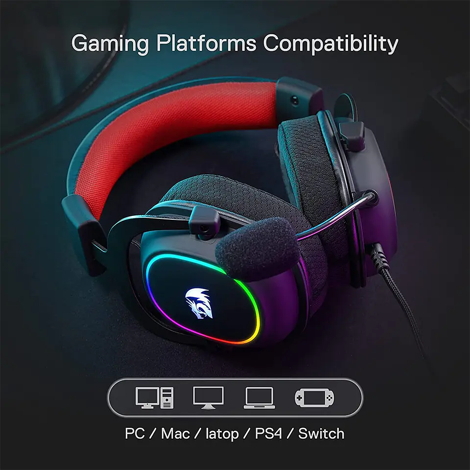 Audífonos Gamer Redragon Zeus-X, H510-RGB, Sonido 7.1 5