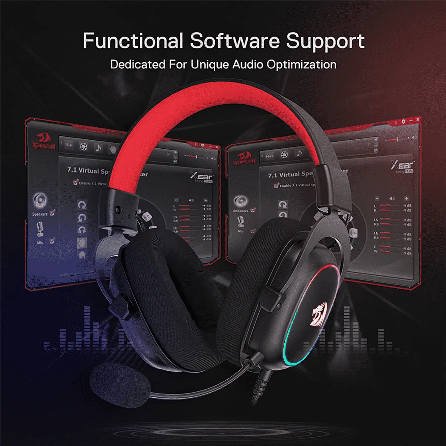 Audífonos Gamer Redragon Zeus-X, H510-RGB, Sonido 7.1 6