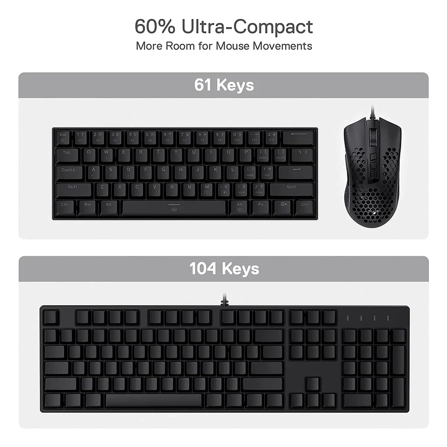 Teclado Mecánico 60% Redragon Dragonborn - Switch Blue RGB 5