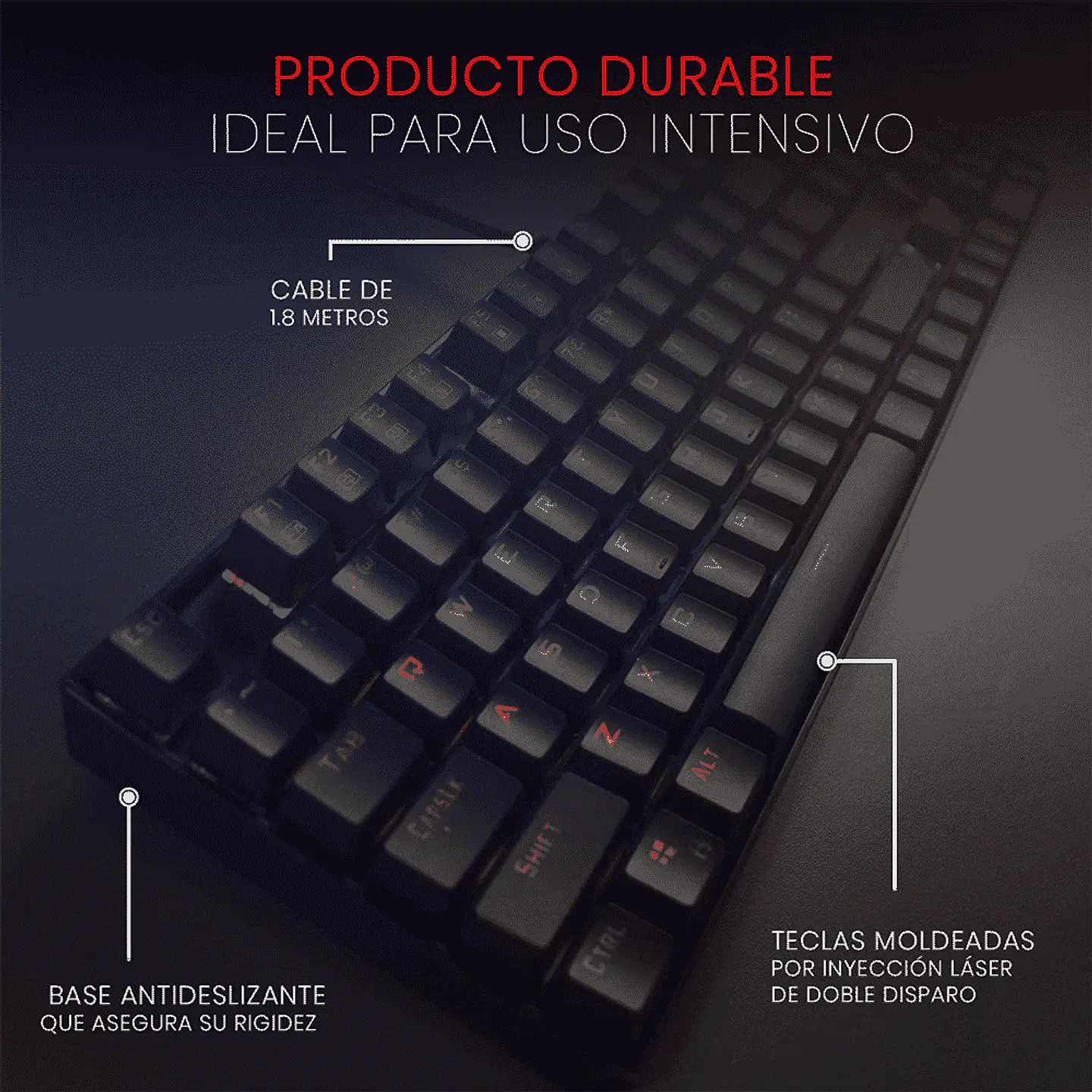 Teclado Mecánico Redragon Mitra K551 - Switch Red RGB 4
