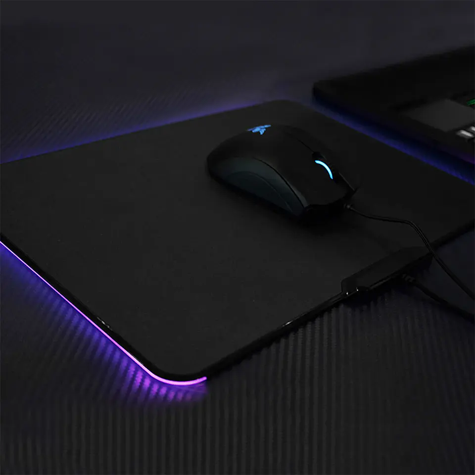 Mouse Pad Gamer Antideslizante Luz RGB Led Touch, 35x25cm 4