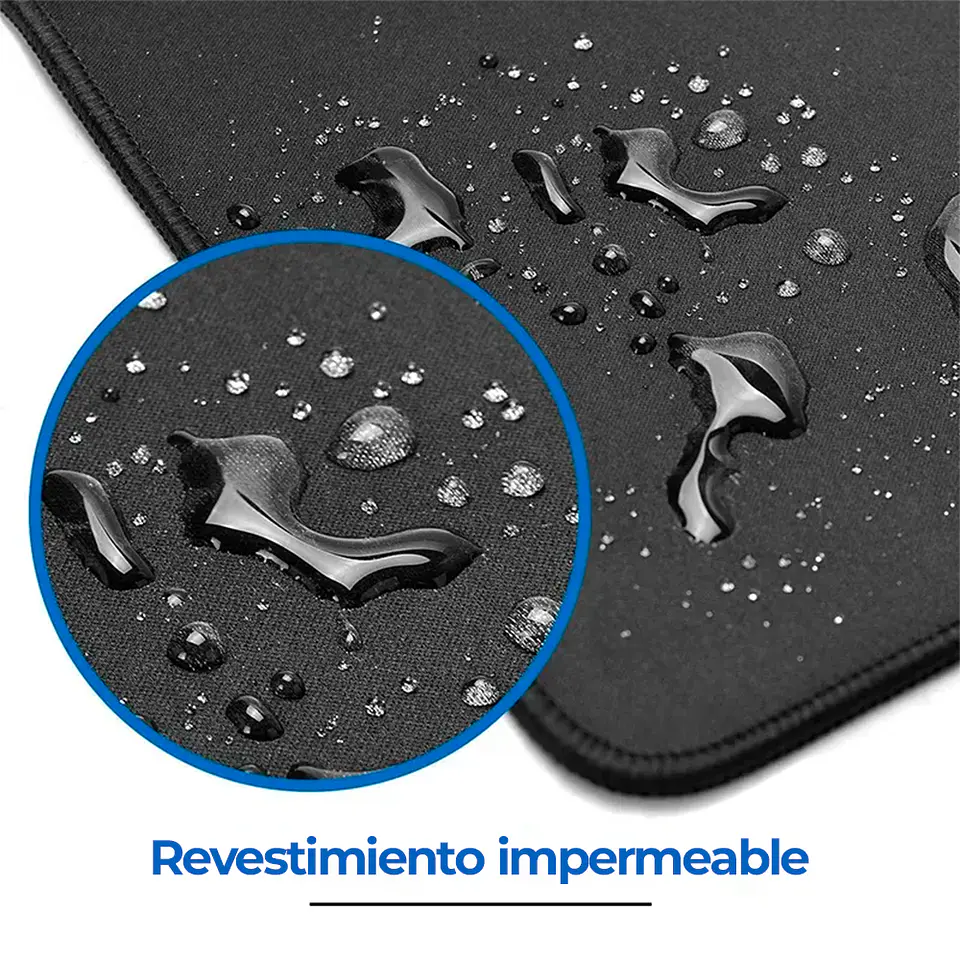 Mouse Pad Kronos XXL Borde Cosido 70x30cm Espesor 4mm, Negro 6