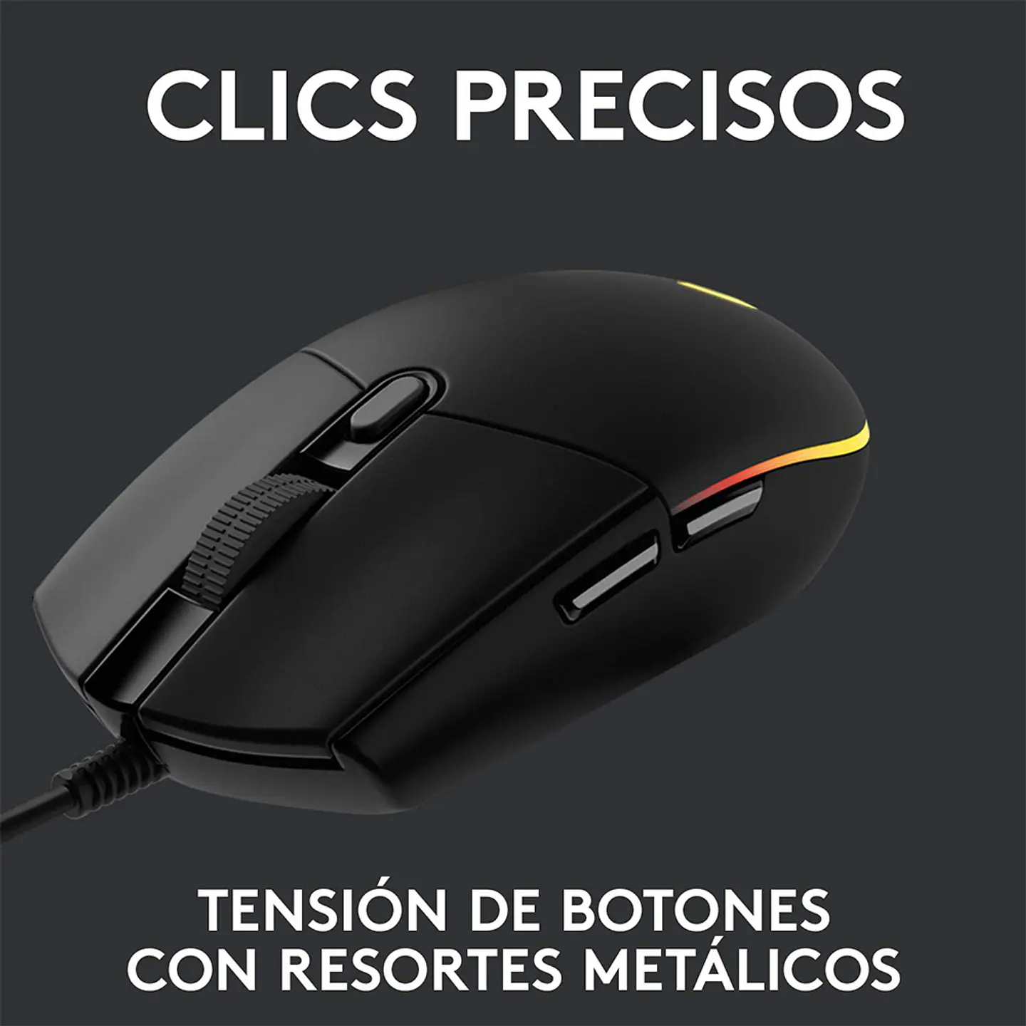 Mouse Logitech G203 RGB Lightsync, 6 botones, 8000DPI, Negro 3