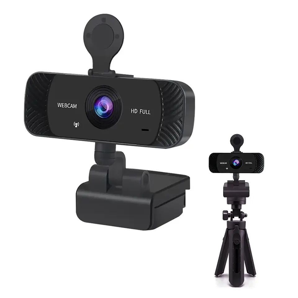 Webcam Camara Web Full HD 1080p, 30fps con trípode escala 1