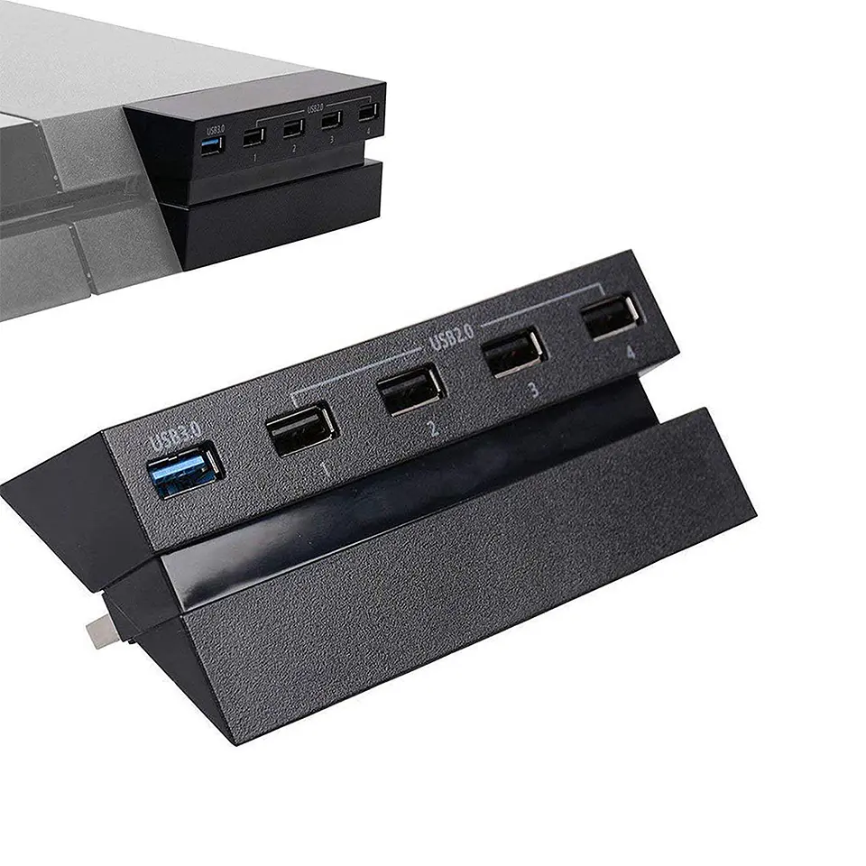 Adaptador HUB Dobe 5 Puertos USB para PS4, 4x USB 2.0 - 1x USB 3.0 1