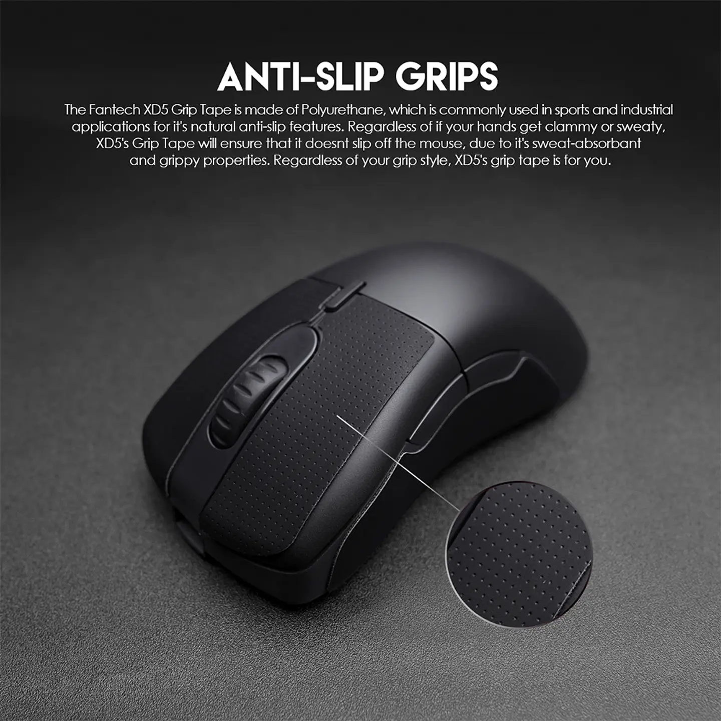 Mouse Inalámbrico Wireless Fantech Helios XD5 RGB 72gr Black 6