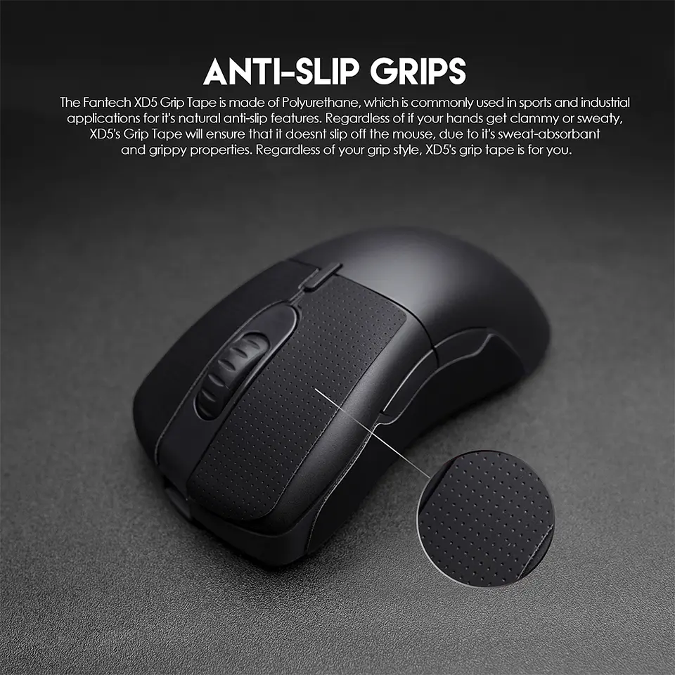 Mouse Inalámbrico Wireless Fantech Helios XD5 RGB 72gr Black 6