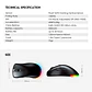 Mouse Inalámbrico Wireless Fantech Helios XD5 RGB 72gr Black - Miniatura 8