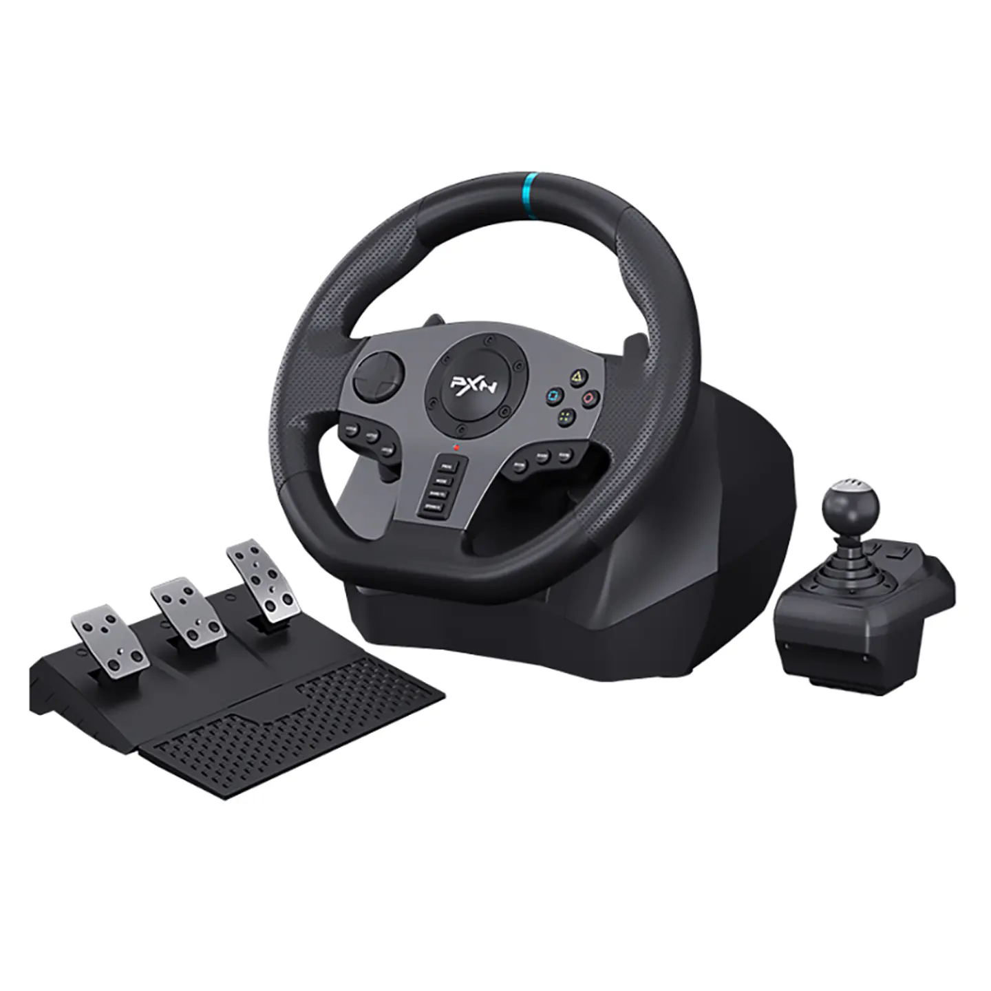 Volante para juegos Pxn V9 con pedales y palanca de cambio compatible PC/PS/Xbox 1