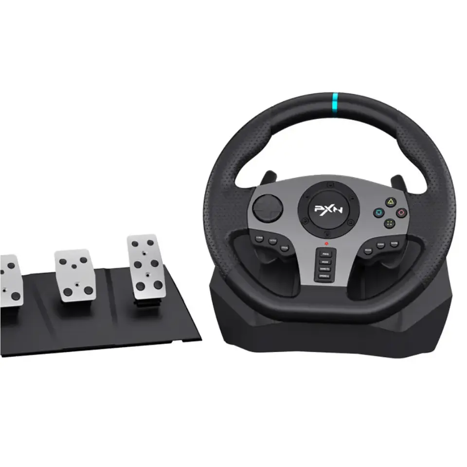Volante para juegos Pxn V9 con pedales y palanca de cambio compatible PC/PS/Xbox 3