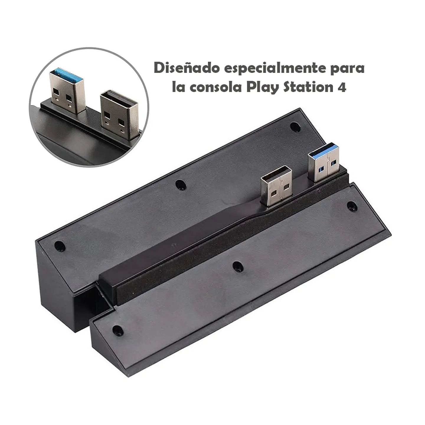 Adaptador HUB Dobe 5 Puertos USB para PS4, 4x USB 2.0 - 1x USB 3.0 5