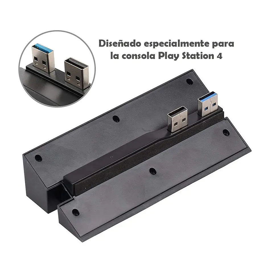 Adaptador HUB Dobe 5 Puertos USB para PS4, 4x USB 2.0 - 1x USB 3.0 5