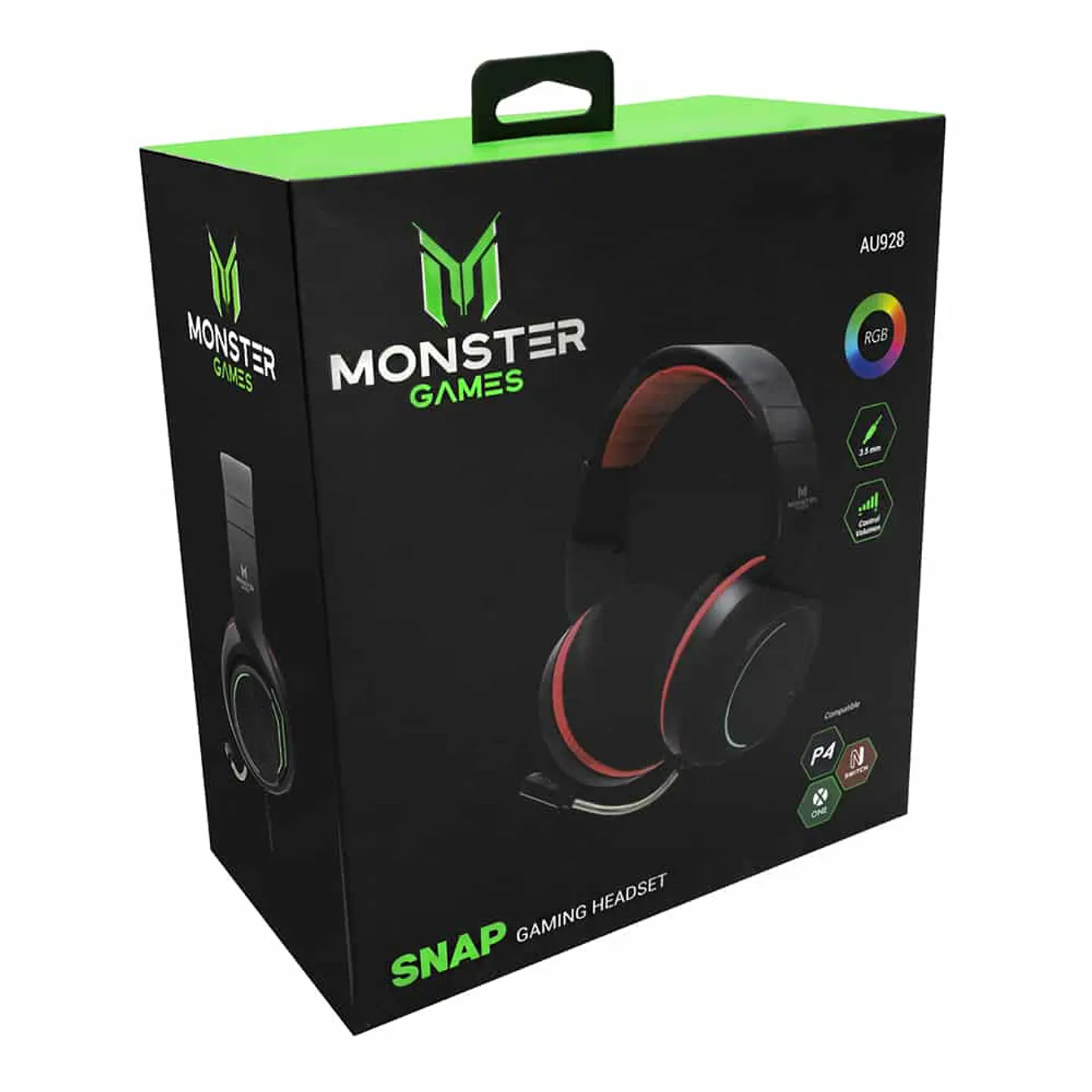 Audífono Monster Games Snap AU928, RGB, 2x entrada 3.5 + USB - (PS4, Switch, One) 7