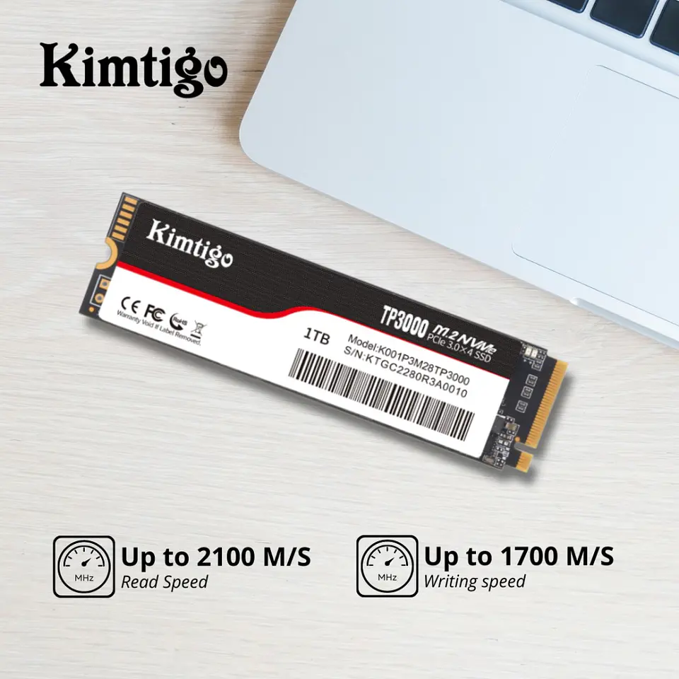 Disco Sólido Kimtigo TP3000 1TB, M.2, NVMe, PCIe Gen3 x 4 6