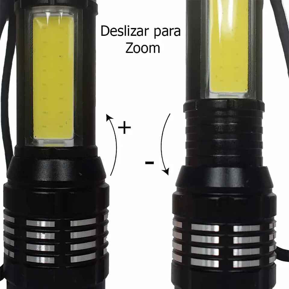 Linterna Táctica Recargable De Larga Distancia Led 3
