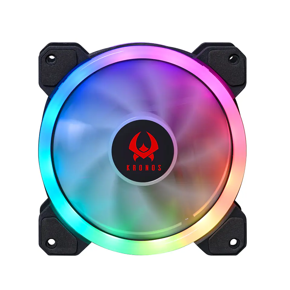 Kit 3 Ventiladores Cooler Kronos Euros Fan Led 120mm para PC 2