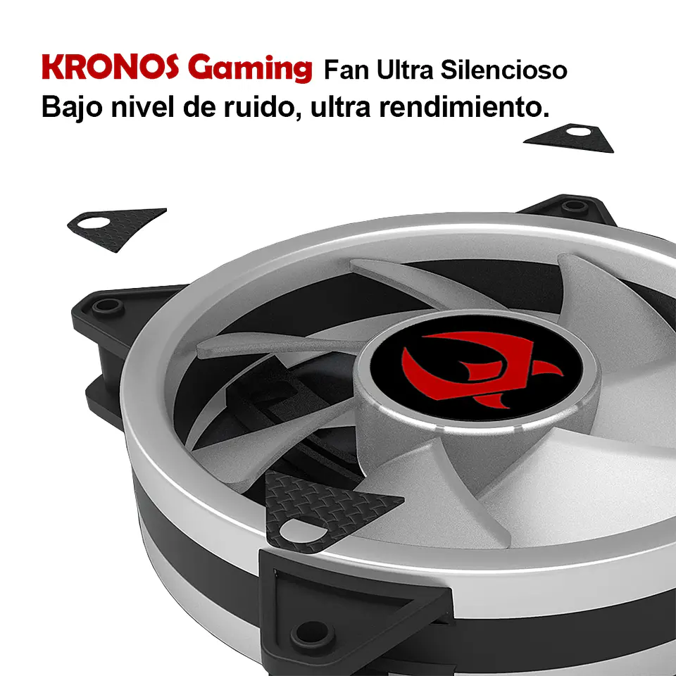 Kit 3 Ventiladores Cooler Kronos Euros Fan Led 120mm para PC 3