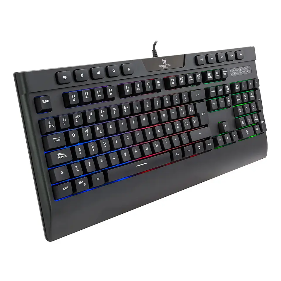 Teclado Gamer Monster Games Inception con apoya muñeca y Retroiluminación RGB 3