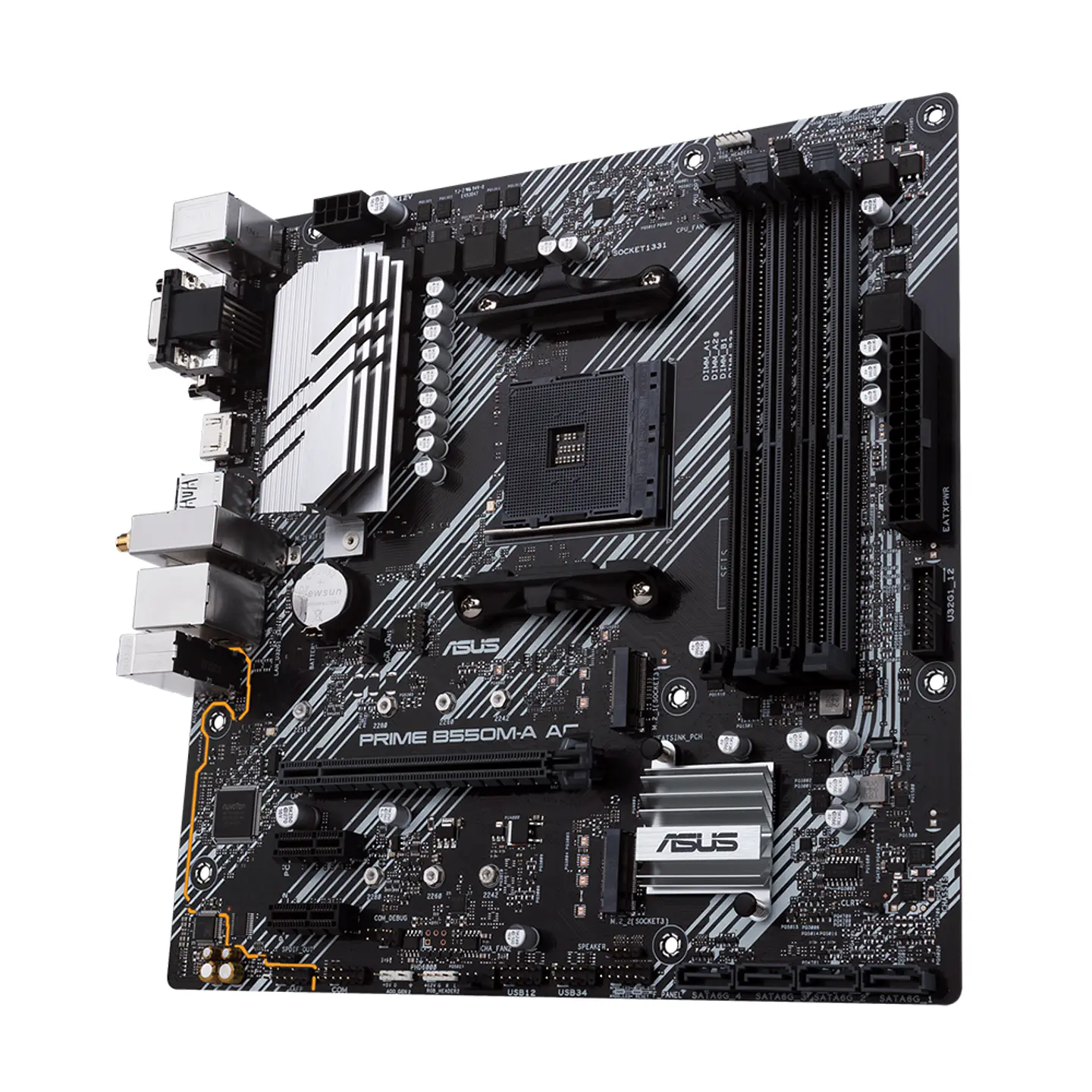 Placa Madre Asus Prime B550M-A AC, Socket AM4, DDR4 2133/4600MHz, Ryzen 2