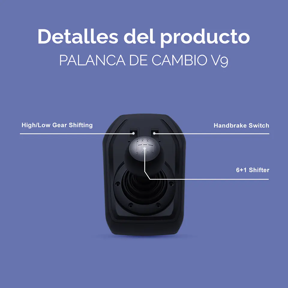 Volante para juegos Pxn V9 con pedales y palanca de cambio compatible PC/PS/Xbox 9