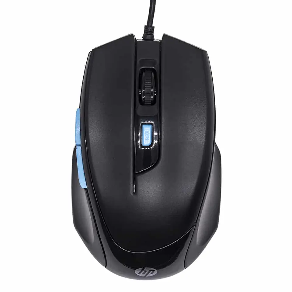 Mouse Gamer Ergonómico HP M150 (Óptico, 1600dpi, 6 Botones, USB, Negro) 1