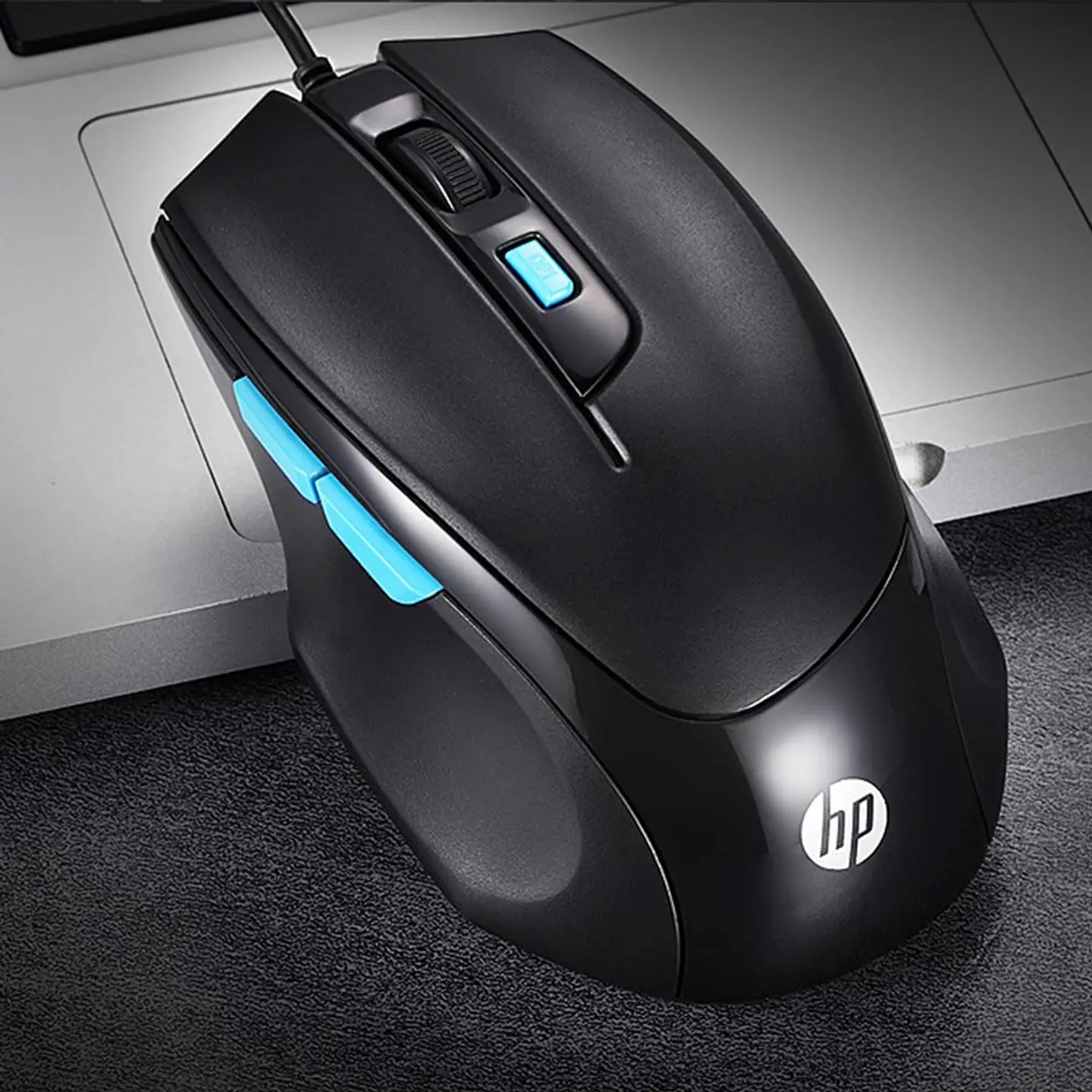 Mouse Gamer Ergonómico HP M150 (Óptico, 1600dpi, 6 Botones, USB, Negro) 4